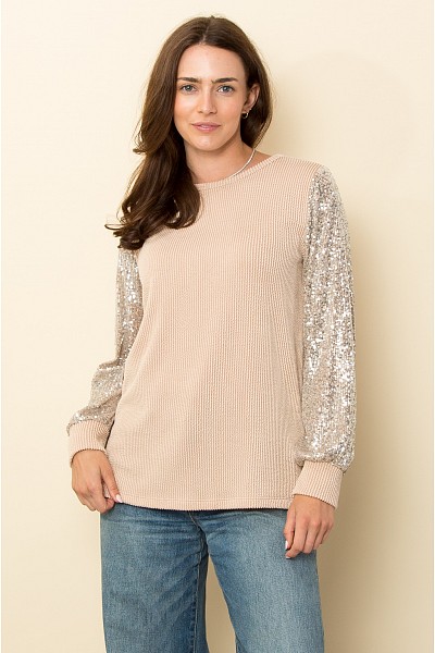 PT11614 URBAN RIB SEQUINS
